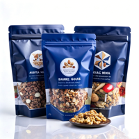 Sachet d'emballage alimentaire personnalisé Doypack en plastique, refermable, pour noix de cajou et pistaches