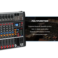 Table de mixage audio USB professionnelle 8 canaux CT-80S pour contrôleur DJ, alimentation fantôme 48V, réduction de bruit pour diffusion en direct et karaoké