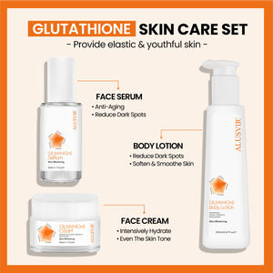Private Label Glutathion Vitamin C Arbutin Niacianmide Hautpflege Aufhellende Gesicht Körper aufhellung Serum Hautpflege Set Produkte - Product Image 3