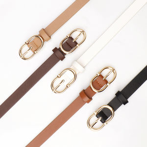 Nuevo Cinturón de Mujer Versátil y a la Moda con Sensación de Alta Gama, Hebilla de Aguja Dorada, Cinturón de Cuero, Venta Directa de Fábrica, Cinturón Personalizado - Product Image 3