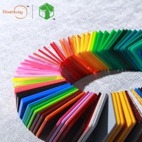Feuille acrylique translucide givrée de couleur claire avec finition mate