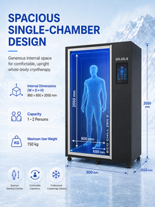 -120 ℃   ห้องแช่ตัวแบบใช้ความเย็นสำหรับทั้งร่างกาย ได้รับการรับรองมาตรฐาน CE อุปกรณ์เพื่อสุขภาพเชิงพาณิชย์สำหรับการฟื้นฟูร่างกายหลังเล่นกีฬา - Product Image 4