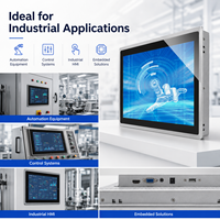 Moniteur tactile industriel Full HD de 18,5 à 27 pouces avec boîtier métallique robuste, montage mural, écran tactile, VGA, USB, PC tactile