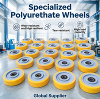 Roue de soutien en polyuréthane à longue durée de vie 125x40/50-20 mm BT, référence 134698, avec support en fonte pour une stabilité accrue