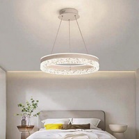 Lustre LED Moderne de Luxe en Aluminium avec Abat-jour Long en Acrylique, Hauteur Réglable, Intensité Variable, Protection Oculaire, Haute Luminosité pour Maison et Bureau