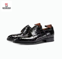 Chaussures Derby Alligator Retro Couleur frottée Goodyear Fashion Alligator Semelle extérieure en cuir véritable Pointed Height Increasing Piano