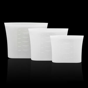 Bolsa de almacenamiento de alimentos de silicona sin BPA reutilizable a prueba de fugas, bolsa de aperitivos para sándwich seguro para horno microondas para preparación de comidas, cereales, frutas - Product Image 2