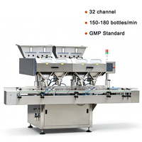 Machine de comptage et d'embouteillage électronique JF à 32 canaux, capacité de 150-180 bouteilles par minute, remplisseur automatique en acier inoxydable pour l'alimentation