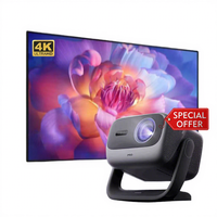 Proyector JMGO N34K con Zoom Óptico Nativo, Video Beamer Tri-Láser, Smart WiFi HiFi, Mini Proyector Portátil con Giro e Inclinación para Cine en Casa