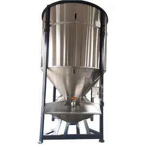 Mixer Vertikal Besar Stainless Steel Vertikal Penyimpanan Silo Bahan Penghancur Plastik Mesin Pencampur