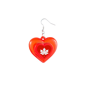 Boucles d'oreilles pendantes LED HLC en forme de cœur « I LOVE YOU » qui s'illuminent dans le noir pour la Saint-Valentin, bijoux pour événements et fêtes - Product Image 1
