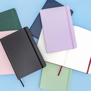 Carnet de journaux en lin esthétique pour les étudiants en cuir PU quantité minimale de commande bas personnalisé en gros promotionnel A4 d'affaires - Product Image 3