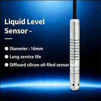 Transmetteur/Capteur de niveau submersible en acier inoxydable de petit diamètre 16 mm, précision 0,25 %, portée 200 m H2O pour la mesure de niveau