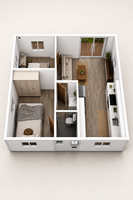 Maison modulaire moderne en conteneur, structure en acier imperméable, villa préfabriquée, aménagement flexible