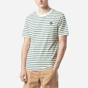 Wholesale Custom Printing Your Brand 3D Puff Print T-shirt for men t-shirt heavy weight striped men tshirts