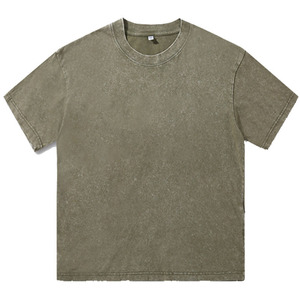 Camisetas de Hombre al por Mayor, Personalizadas con Logotipo, Estilo Vintage, Lavadas con Ácido, Tejidas, Ecológicas, Hip Hop, 230g, 100% Algodón, Talla Grande - Product Image 2