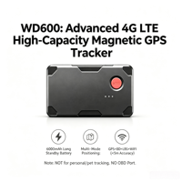 Traceur GPS magnétique intelligent 4G pour flotte d'entreprise WD600 avec alarme SOS, surveillance vocale, géolocalisation et alerte de survitesse