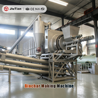 Équipement de carbonisation rotative efficace pour sciure de bois, usine de production de biochar pour charbon de bois de barbecue et engrais biochar avancé