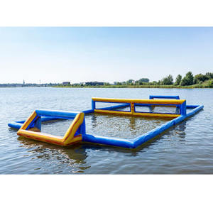 Parc aquatique flottant en eau libre avec plateforme d'équilibre, rouleau pneumatique et balançoire - Product Image 2