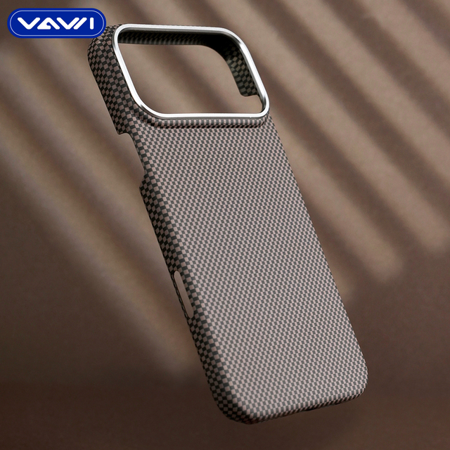 VAWI B342 High Quality Aramid Fiber Phone case for iPhone 16 17 Pro Max Carbon Fiber Magnetic case for Samsung for Huawei