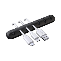 Clips de maintien de câble en silicone autocollants à 7 trous, organisateur de câbles pour bureau, charge USB, souris, fils de PC