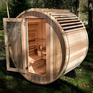 Panel DE CONTROL DE secoya sólida y hemcedro Capacidad para 2-6 personas Diseño moderno Spa al aire libre Sauna Ducha de cubo de vapor húmedo - Product Image 4