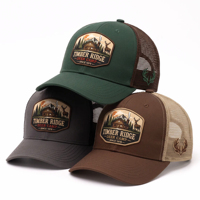 Gorra Trucker Vintage con Diseño de Ciervo y Cabra, Estilo Timber Ridge, con Malla Trasera y Cierre Ajustable, Parches Personalizados, Moda Y2K