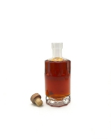 Bouteille à liqueur en verre transparent, vente en gros, best-seller, haute qualité, bouchon en liège octogonal mat, 500 ml, 750 ml