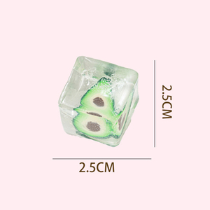 Jouet sensoriel anti-stress souple en TPR de 2,5 cm, motifs fruits, petit cube de glace, pour capsule de 32 mm - Product Image 6