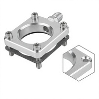 Fabricant de Pièces Usinées CNC de Haute Précision sur Demande, Plaque Adaptatrice BOV Automobile en Aluminium Anodisé Gravée au Laser