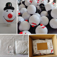 Décorations de Noël gonflables OEM PVC Père Noël Bonhomme de neige et arbre Fournitures pour décorations de Noël Bonhomme de neige mignon avec chapeau