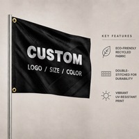 Drapeaux personnalisés imprimés numériquement, grande taille, logo personnalisé, polyester durable, drapeaux promotionnels pour événements sportifs en intérieur et en extérieur