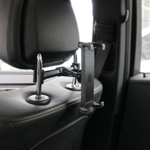 Support de tablette universel pour appuie-tête de voiture, rotatif à 360 degrés, avec bras flexible, en plastique ABS, verrouillage à ressort – Meilleure vente - Product Image 3