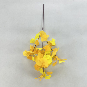 Decoración de Hogar de Alta Gama, Hojas de <span class=keywords><strong>Ginkgo</strong></span>, Hojas de <span class=keywords><strong>Ginkgo</strong></span> <span class=keywords><strong>Biloba</strong></span> de Seda de Alta Calidad, Hojas de <span class=keywords><strong>Ginkgo</strong></span> Artificiales - Product Image 1