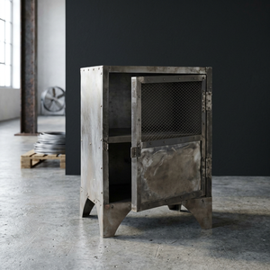 Hot Selling Rustic Grey 1-Door Industrial Vintage Iron Metal Living Room <b>Cabinet</b> Home Storage Farmhouse Hall Villa Eco-Friendly - Product Image 2