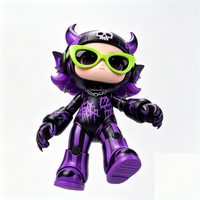 Figura de Acción Articulada Personalizada OEM con Cuernos de Diablo Estilo Punk, con Empaque Personalizado, Servicio Personalizado de Fábrica Original en China