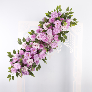 Chemin de table floral artificiel : Composition de roses blanches et de verdure pour arche de mariage, centre de table événementiel et décoration de <span class=keywords><strong>fond</strong></span> - Product Image 5