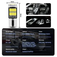 Bombillas Led T10 W5W Canbus 4014 26SMD 6000K 168 194 Led 5w5 12V Luz de Lectura de Domo Interior para Coche Lámpara de Señal para Matrícula