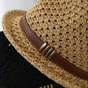 Petit chapeau haut de forme rétro britannique pour femme, chapeau de soleil d'été pour la plage, style jazz élégant, chapeau Fedora décontracté pour homme - Product Image 2