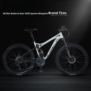 Freno de disco todoterreno para adultos, bicicleta de montaña de cola suave, 21 velocidades, doble absorción de impacto, carreras, estudiantes adolescentes transfronterizos - Product Image 3