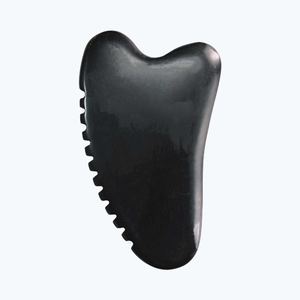 Planche de Gua Sha en pierre de Bian, pierre naturelle noire, masseur anti-âge pour le drainage lymphatique - Product Image 1