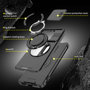 Étui robuste avec cache-caméra coulissant et support pour Redmi Note 14 4G, compatible Xiaomi Redmi Note 14 Pro Plus 5G et 13 Pro - Product Image 4