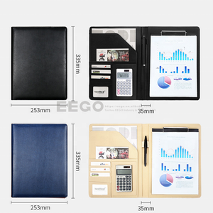 Dossiers de présentation personnalisés en cuir noir gaufré A4 avec reliure <span class=keywords><strong>à</strong></span> anneaux pour diplômes et présentations professionnelles - Product Image 4