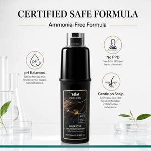 CHU·YAN 60ML ยาย้อมผมแบบพกพา - หวีในตัวขนาดพกพาสำหรับการเติมสีผมอย่างรวดเร็วได้ทุกที่ - Product Image 1