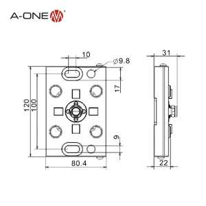 A-ONE System 3R-602.10 Edelstahl-Drahterodierwerkzeug Pneumatisches Makro-Spannwerkzeug mit 10000N Spannkraft und 0,002mm Genauigkeit - Product Image 2