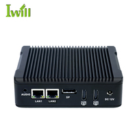 Mini PC sin ventilador de alto rendimiento J3710 Pantalla triple 4K para automatización industrial