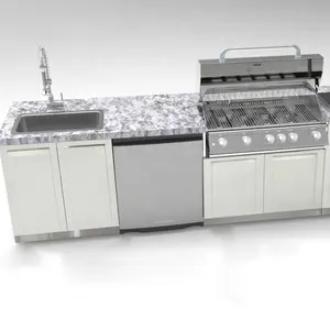 Edelstahl Küchen schrank Set mit Waschbecken RTA Modular Küchen schrank