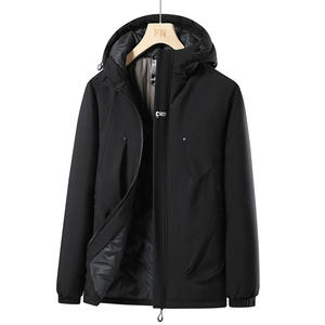 Veste polaire à capuche pour homme, coupe-vent, élégante, avec logo personnalisé, nouvelle collection hiver 2025 - Product Image 1