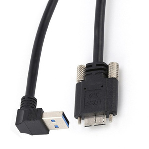 <span class=keywords><strong>USB</strong></span> Một <span class=keywords><strong>3.0</strong></span> Nam để micro B cáp 90 độ góc với đôi vít Cáp Micro B cáp dữ liệu cho máy ảnh công nghiệp - Product Image 1