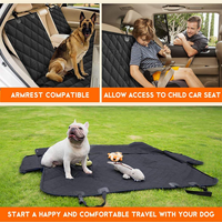 Coussin de siège auto antidérapant pour animaux de compagnie avec ceinture de sécurité, tissu Oxford 600D matelassé en losanges, durable, résistant à la saleté, housse de siège arrière pour voitures